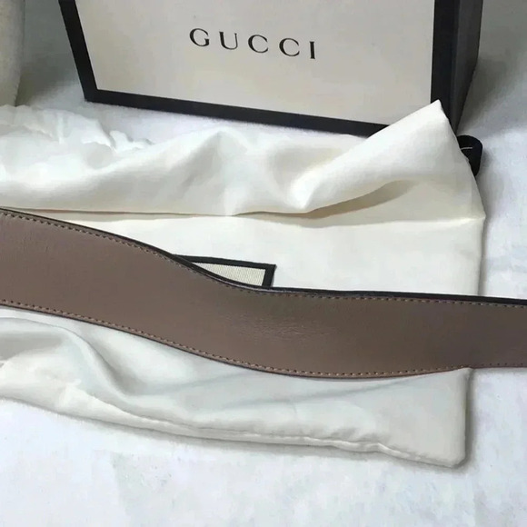 Gucci SZ 36 Nude Marmont GG Buckle Belt - Picture 8 of 9